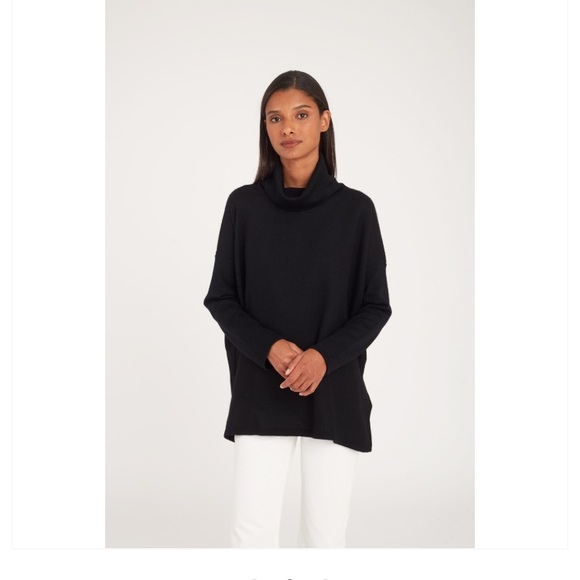 cuyana baby alpaca oversized turtleneck sweater